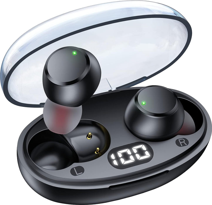 RAUGEE Earbuds Bluetooth Headphones with Charging Case Ear Buds IPX7 Waterproof Earphones