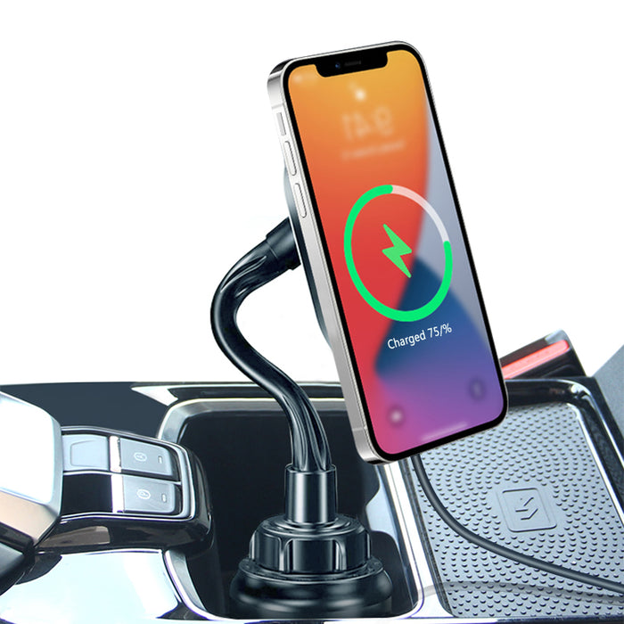 Support de verre de voiture support de téléphone support de chargeur de tasse sans fil magnétique pour iPhone 12/13 Mini Pro Max