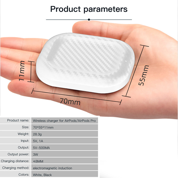 Estación de carga de almohadilla de cargador inalámbrico para Apple Airpods 2/3/Airpods Pro