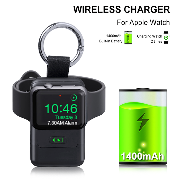 Portable Wireless Charger 1400mAh Power Bank for Apple Watch 7/SE/6/5/4/3/2/1