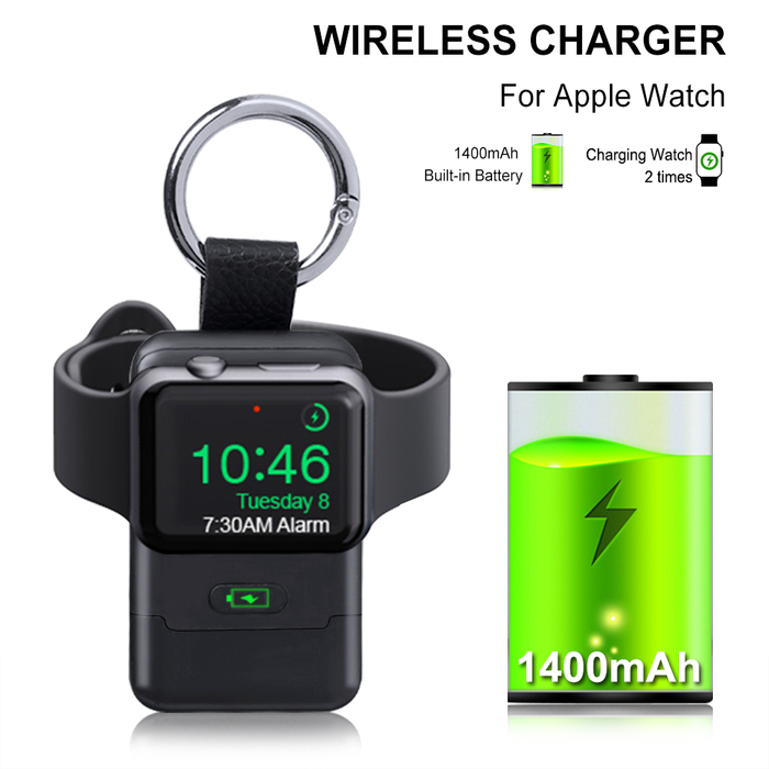 Chargeur sans fil portable 1400mAh Power Bank pour Apple Watch 7/SE/6/5/4/3/2/1