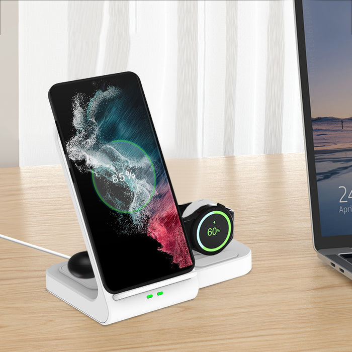 3 in 1 Fast Wireless Charger Fast Charging Station for Samsung and Galaxy Watch 4/3/Active 2/1/LTE