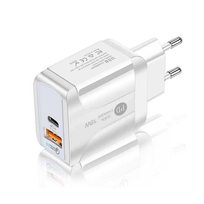 USB C Ladegerät 36W 2-Port Schnellladegerät PD Wandladegerät für iPhone 12 Mini Pro max