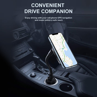 Support de verre de voiture support de téléphone support de chargeur de tasse sans fil magnétique pour iPhone 12/13 Mini Pro Max