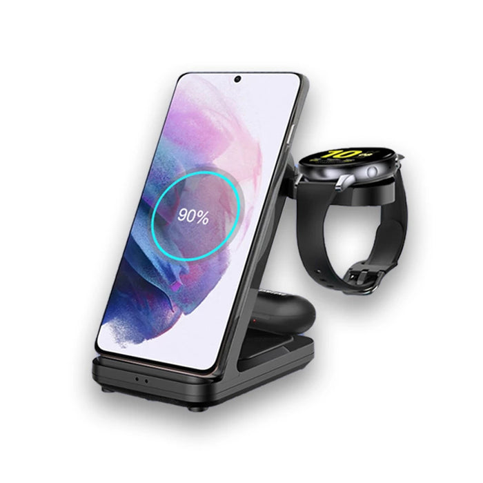 3 in 1 Wireless Charging Station for Samsung Galaxy Phone and Galaxy Watch 3/4, Active 1/2,Galaxy Buds