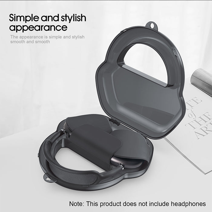 Étui de transport rigide pour écouteurs Apple AirPods Max et ses  accessoires, sac de rangement de protection - Noir (doublure grise)