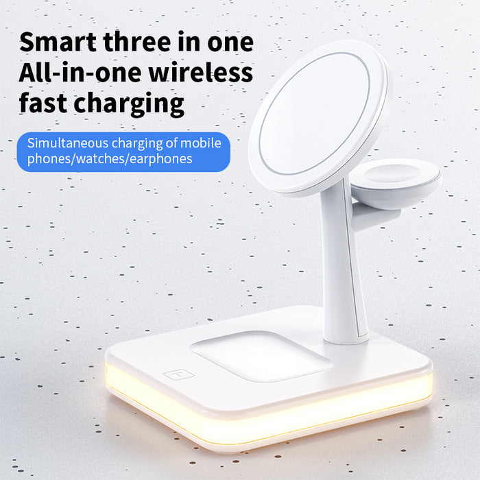4 in 1 Magnetic 15W Wireless Charger Station for iPhone 12/13/14 Mini Pro Max AirPods Pro and Apple Watch