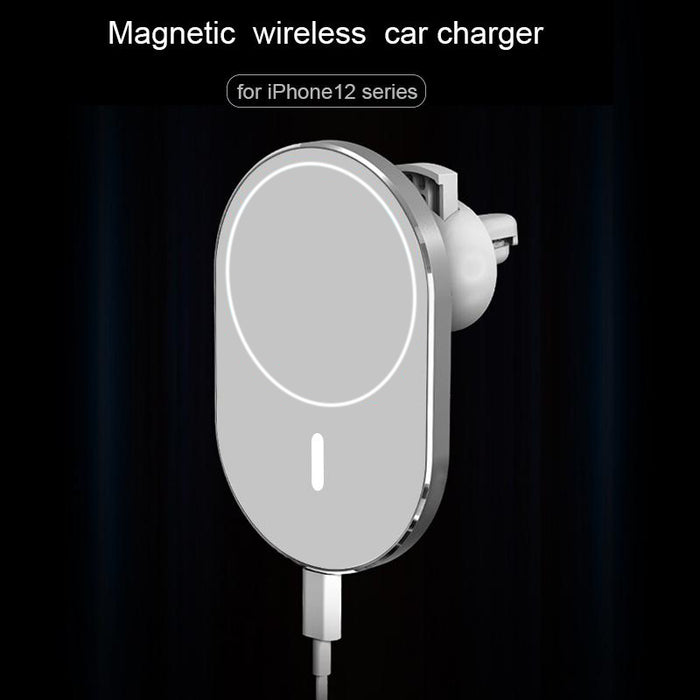 Cargador de coche inalámbrico 15W Qi Fast Vent Mount Holder para iPhone 12/13 Mini Pro Max