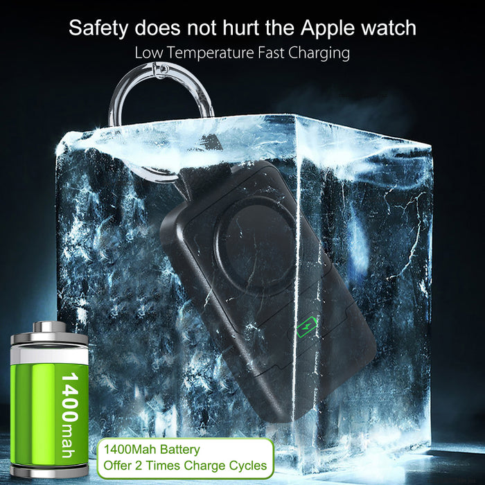 Chargeur sans fil portable 1400mAh Power Bank pour Apple Watch 7/SE/6/5/4/3/2/1