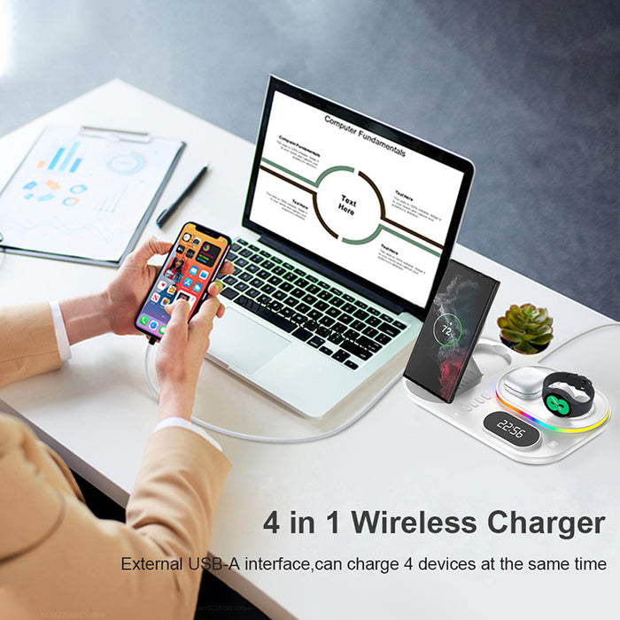 Station de charge sans fil pour Samsung Galaxy Note 20/S22/S21/S20 Galaxy Watch 5/4/3 et Galaxy Buds
