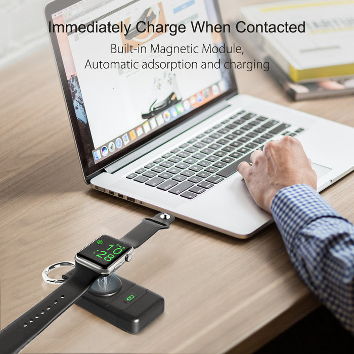 Chargeur sans fil portable 1400mAh Power Bank pour Apple Watch 7/SE/6/5/4/3/2/1