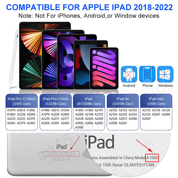 Stylet pour iPad avec Palm Rejection pour iPad (2018-2022)