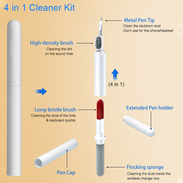 Cleaner Kit Tool für Airpods Pro 1/2/3 Earbud Cleaning Kit Pen mit weicher Bürste