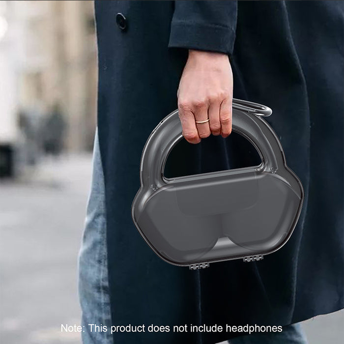 Étui de transport rigide pour écouteurs Apple AirPods Max et ses  accessoires, sac de rangement de protection - Noir (doublure grise)
