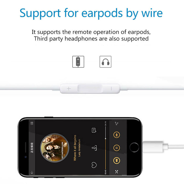 Blitz auf 3,5 mm Kopfhöreranschlussadapter für iPhone Splitter Ladegerät und Kopfhöreradapter