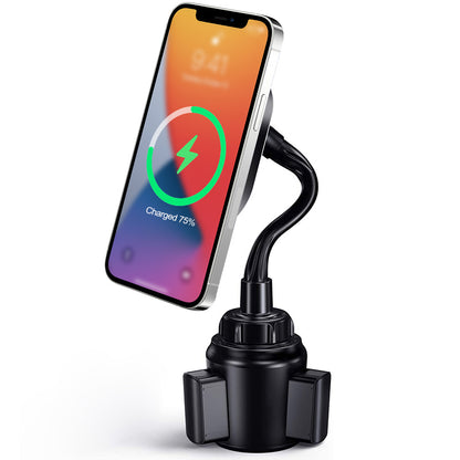 Support de verre de voiture support de téléphone support de chargeur de tasse sans fil magnétique pour iPhone 12/13 Mini Pro Max