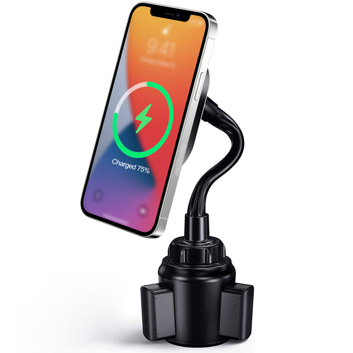 Car Cup Holder Phone Mount Magnetic Wireless Cup Charger Holder for iPhone 12/13 Mini Pro Max