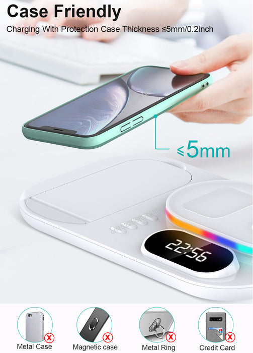 Wireless Charging Station for Samsung Galaxy Note 20/S22/S21/S20 Galaxy Watch 5/4/3 and Galaxy Buds