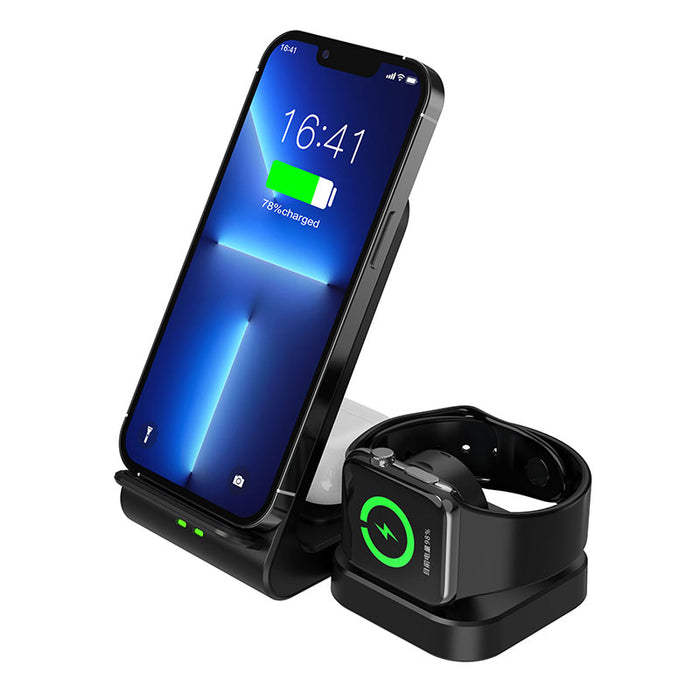 Chargeur sans fil 3 en 1 Station de charge rapide pour iPhone Apple Watch et Airpods Pro 3/2